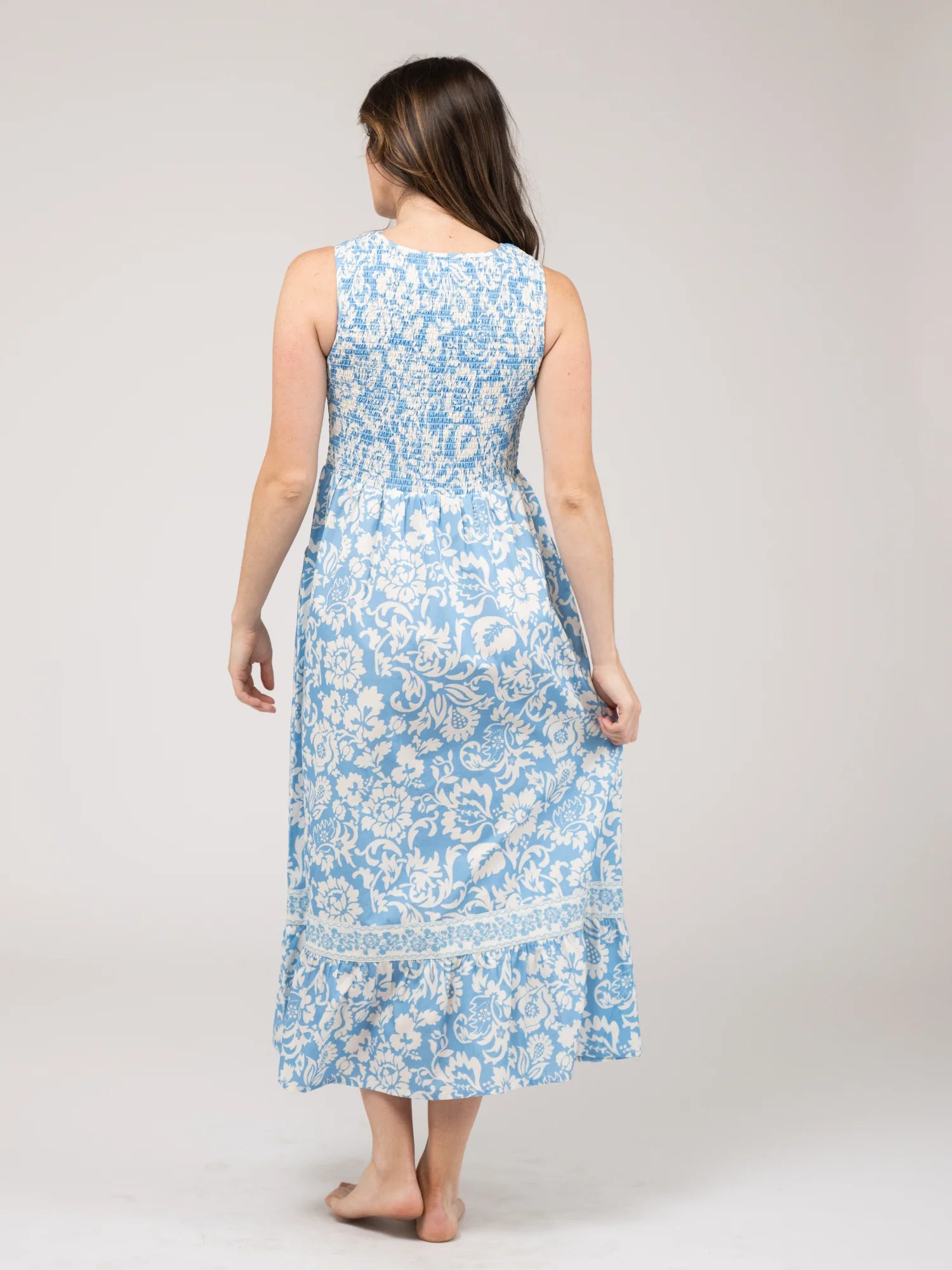 Beau & Ro Margot Dess in Flore Blue