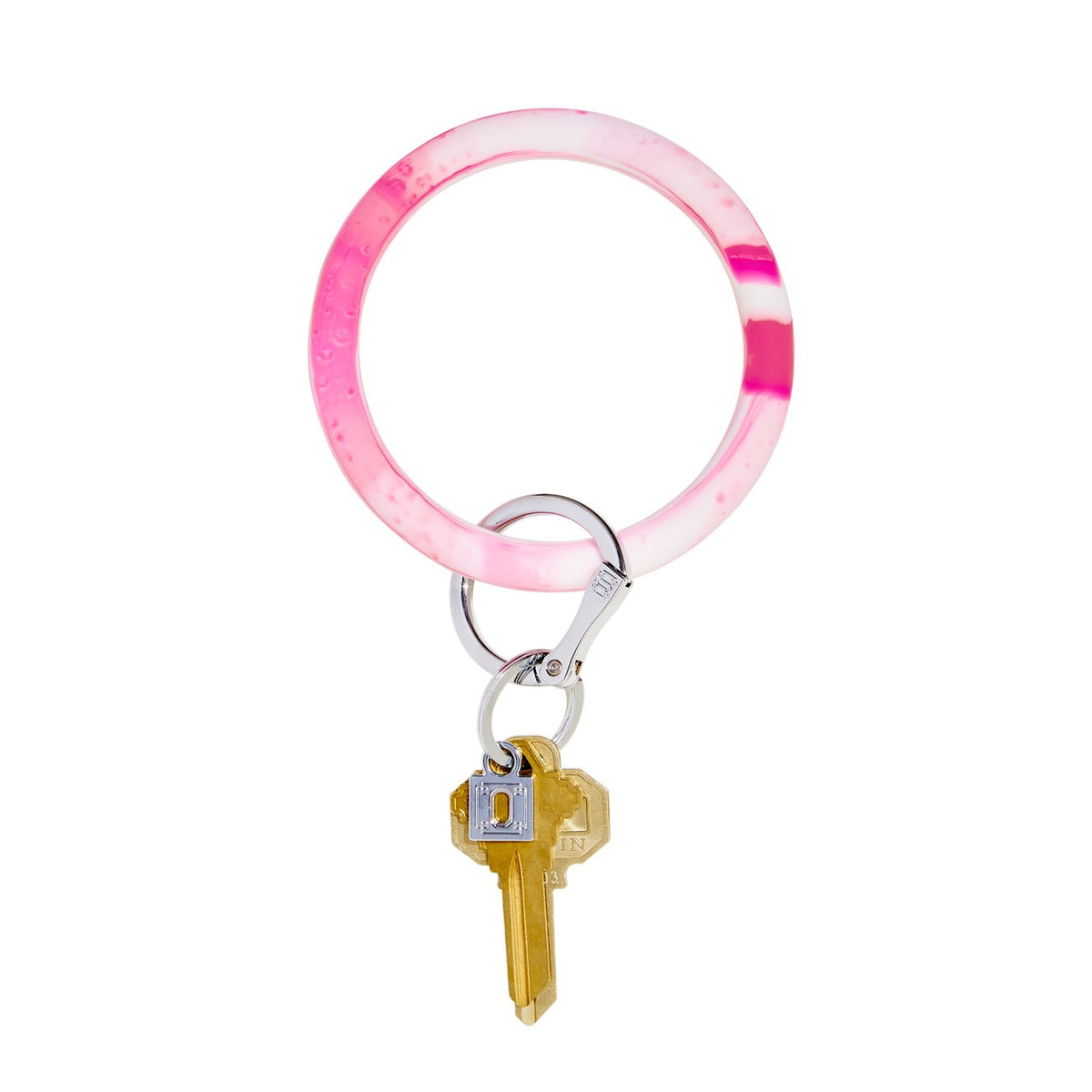 Big O Silicone Key Ring - Hot Pink