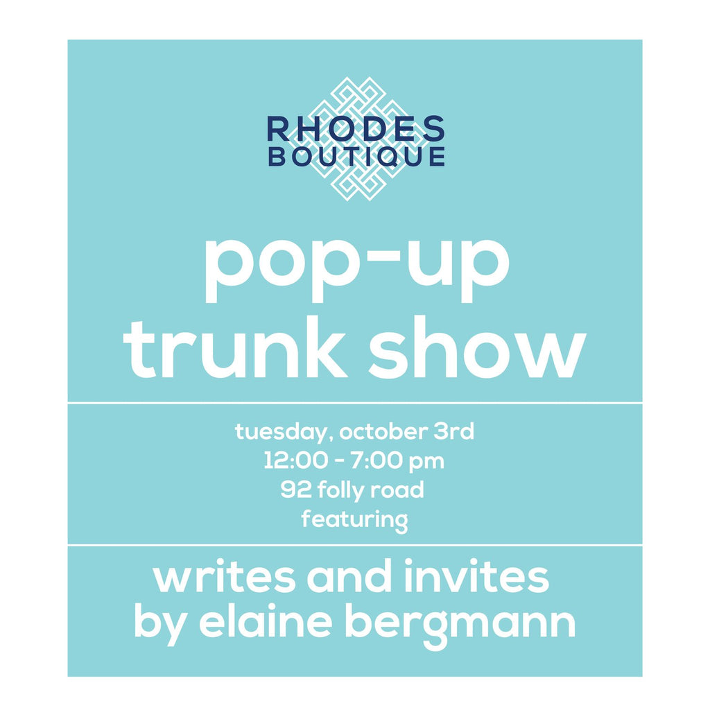 Pop-Up Trunk Show with Elaine Bergmann!