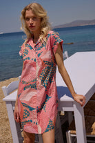 Oliphant Shirt Dress Mini in Nautilus Navy