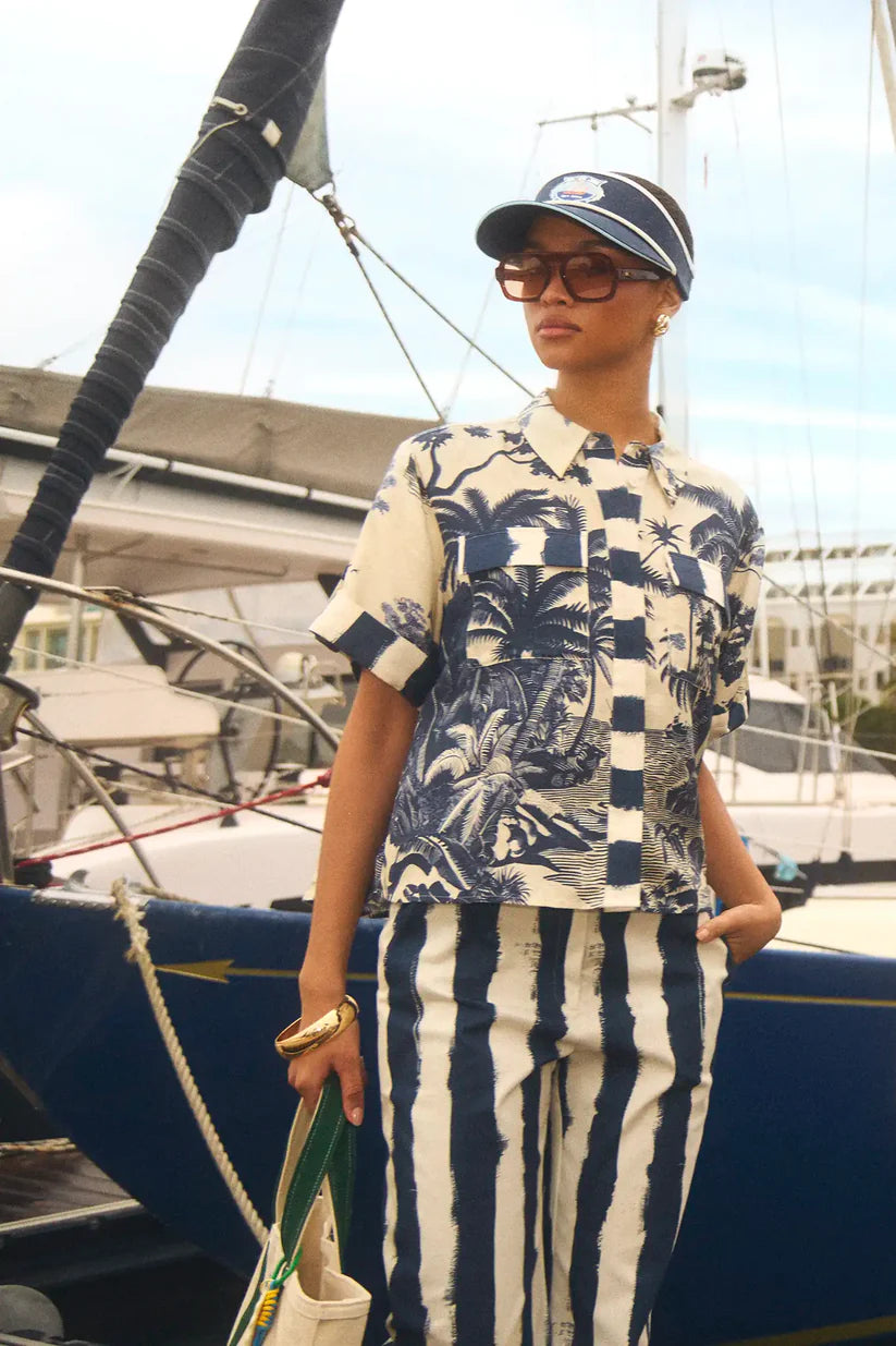 Hunter Bell Hawkins Top in Bermuda Toile