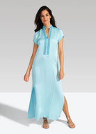 Bella Tu 54" Meg Caftan in Pool