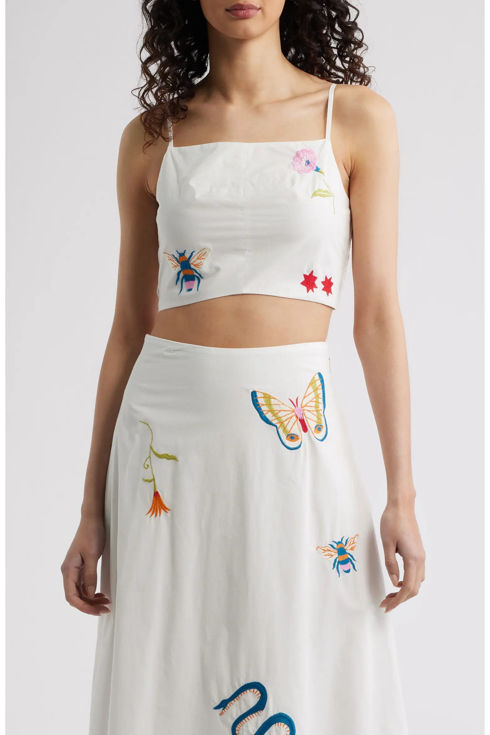 Cleobella Sage Top in Montecito Embroidery Motif