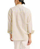 Cartolina Penelope Button Front Shirt in Banana Stripe