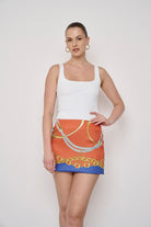 Flora Bea Positano Orange Scarf