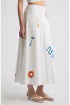 Cleobella Eden Ankle Skirt in Montecito Embroidery Motif