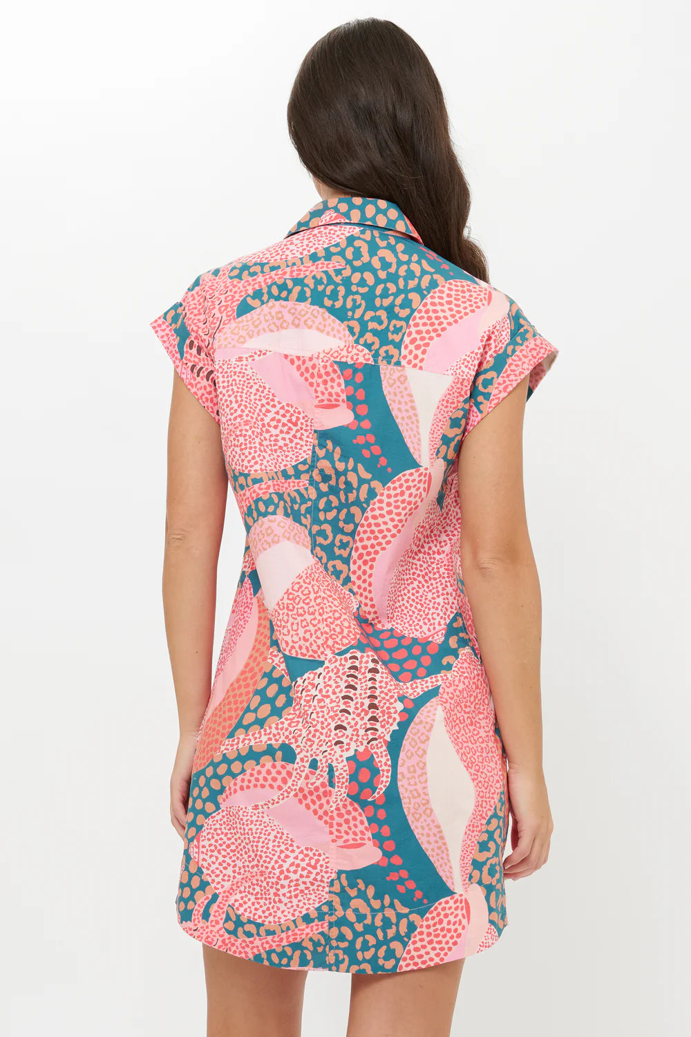 Oliphant Shirt Dress Mini in Nautilus Navy