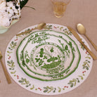 Beatriz Ball VIDA Faenza 11" Dinner Plate Set of 4 in White and Green