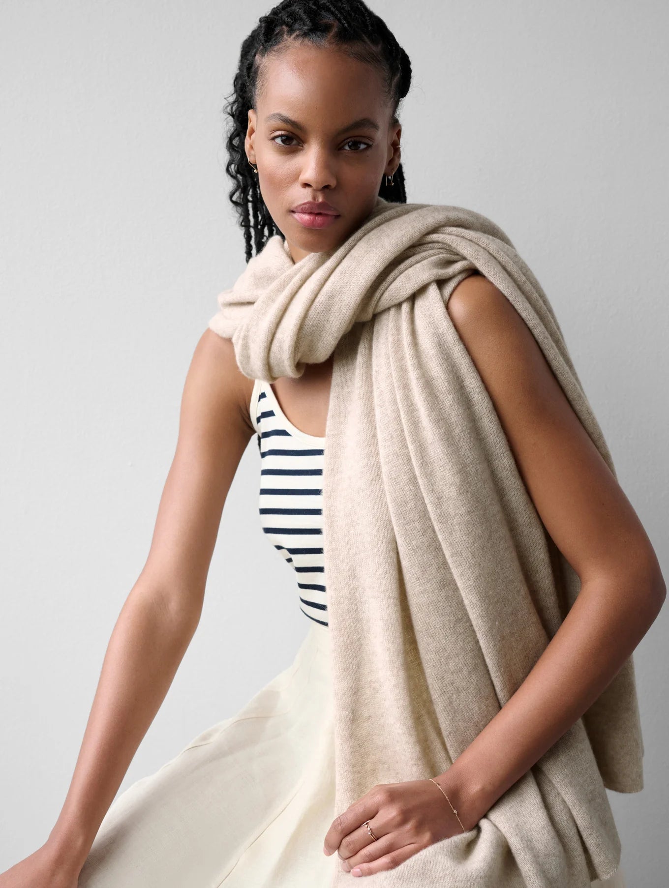 Beige cashmere shop wrap