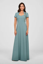 Kay Unger Fatima Gown in Cyan Blue