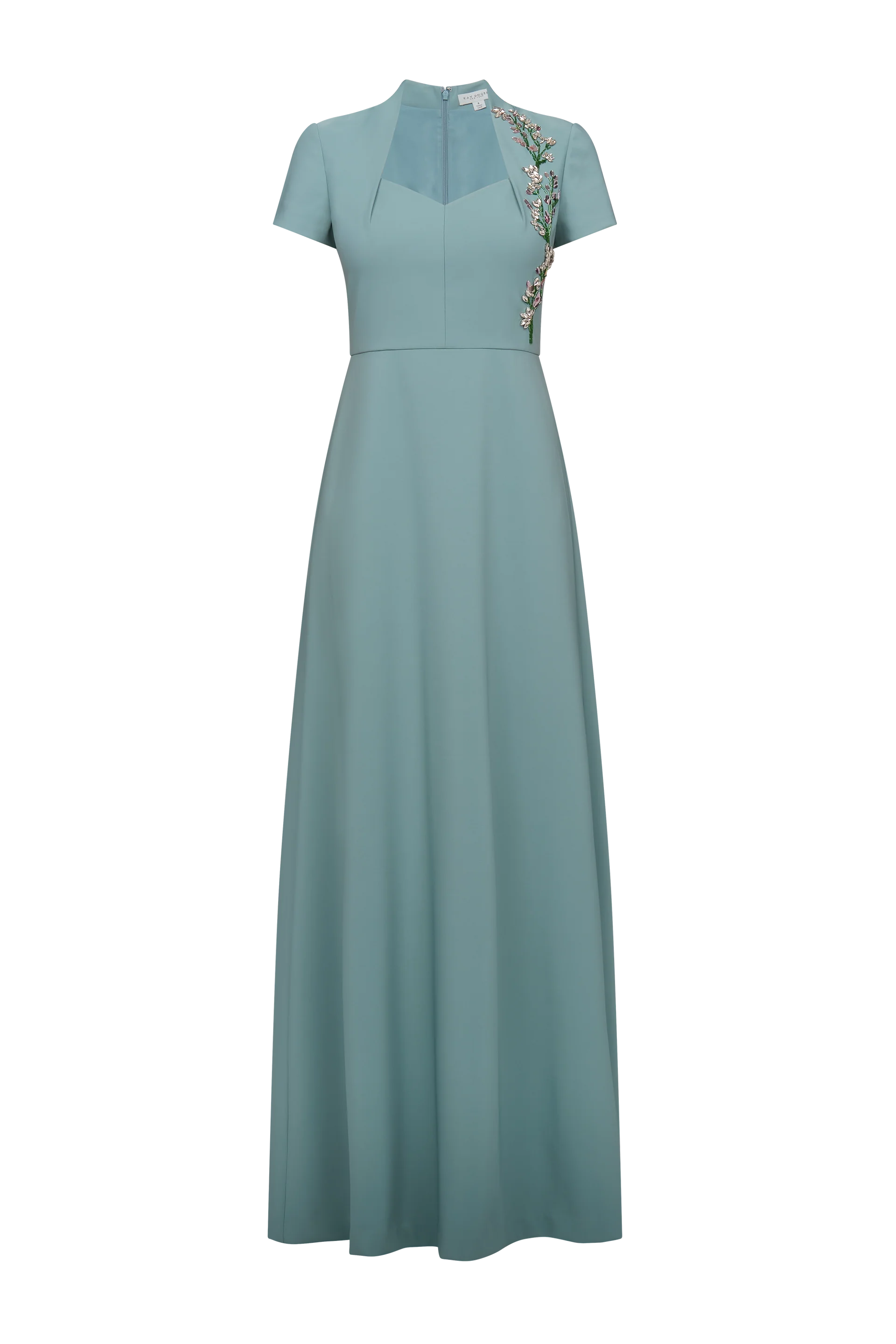 Kay Unger Fatima Gown in Cyan Blue