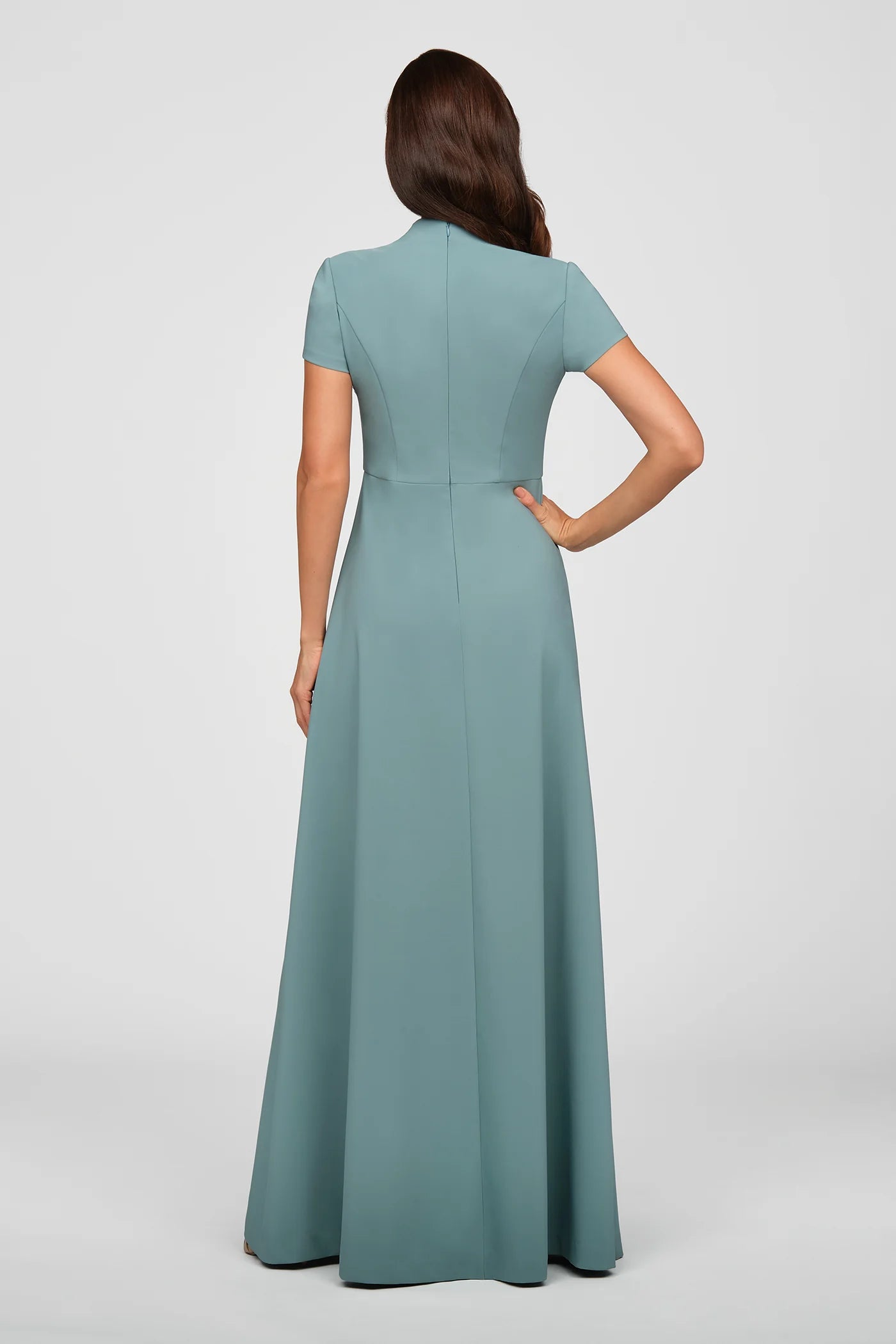 Kay Unger Fatima Gown in Cyan Blue