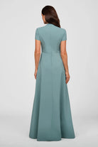 Kay Unger Fatima Gown in Cyan Blue