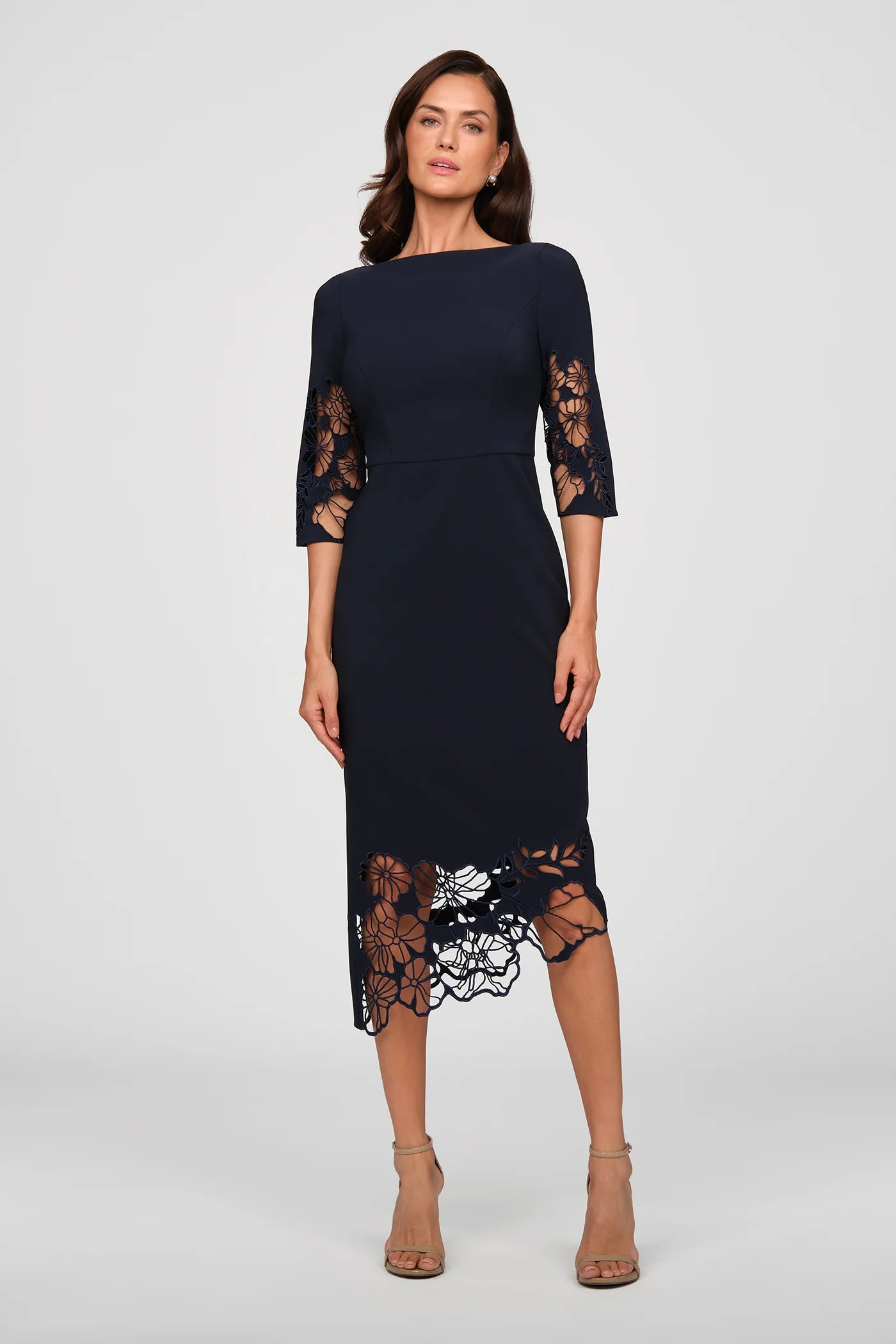 Kay Unger Vanna Midi Dress in Night Sky