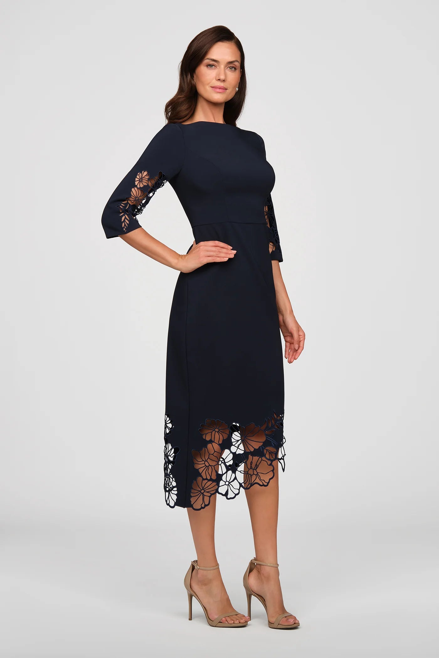 Kay Unger Vanna Midi Dress in Night Sky