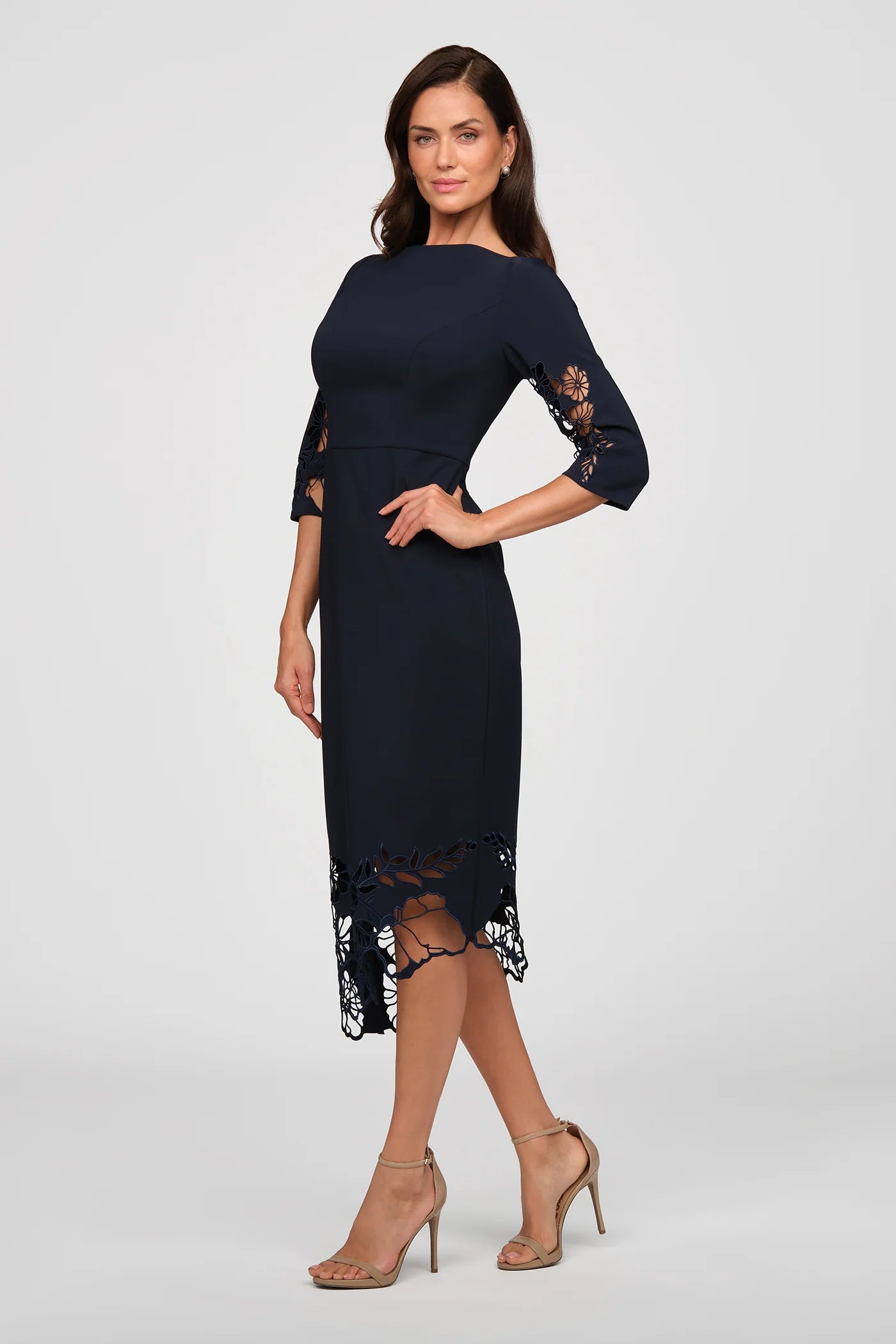 Kay Unger Vanna Midi Dress in Night Sky