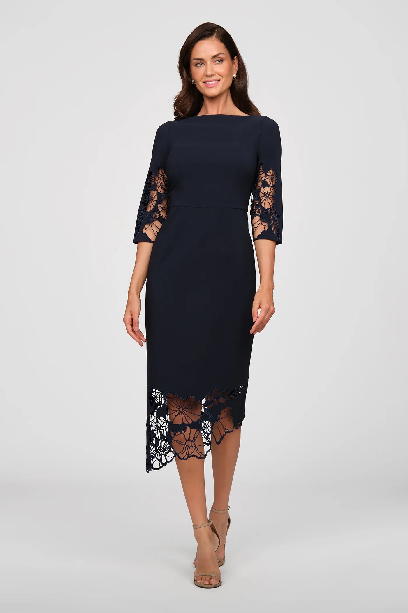 Kay Unger Vanna Midi Dress in Night Sky