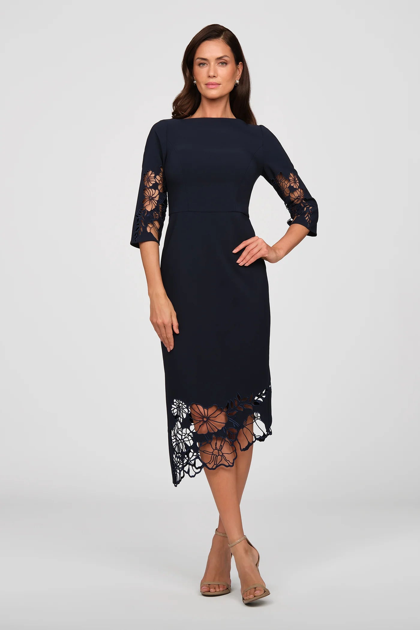 Kay Unger Vanna Midi Dress in Night Sky