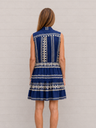 Aether Tiered Embroidered Mini Dress