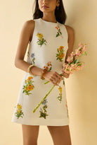 Hemant & Nandita Shift Mini Dress in White