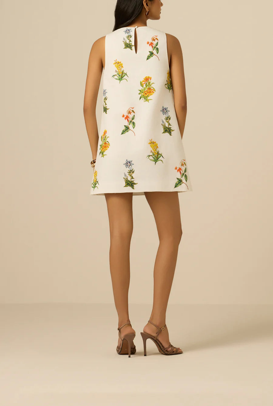 Hemant & Nandita Shift Mini Dress in White