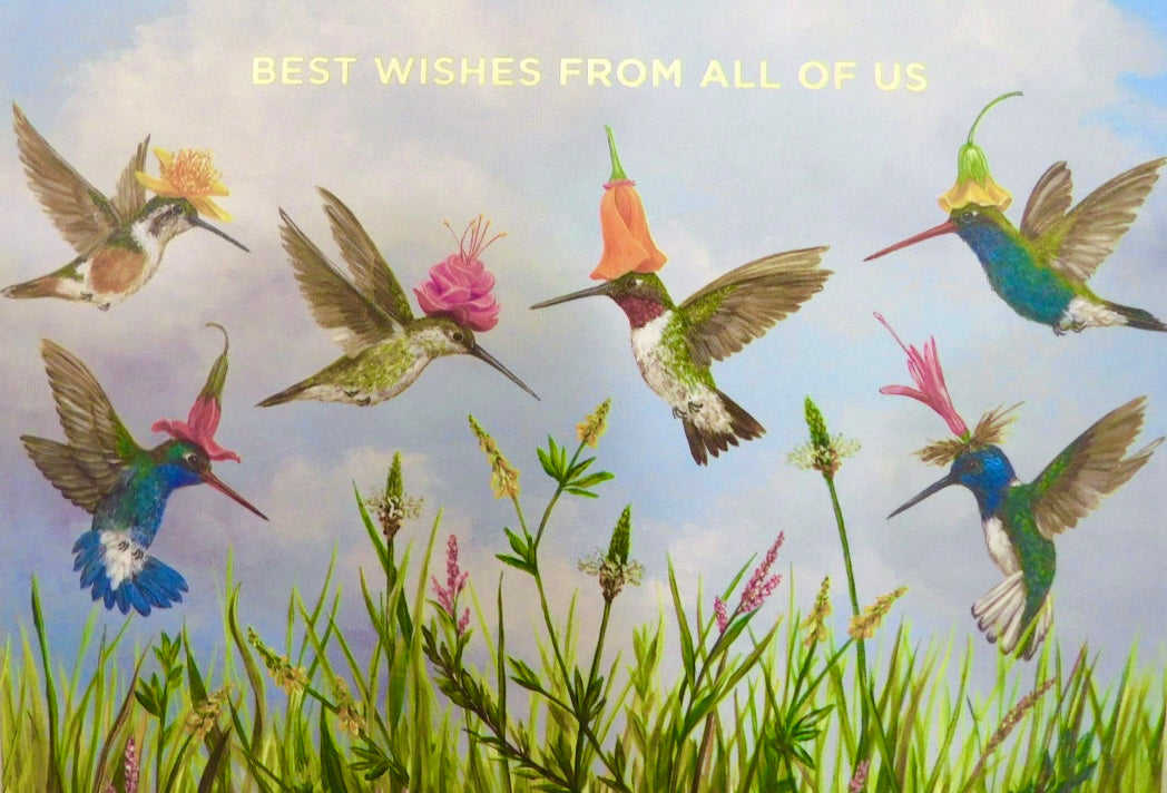 Best Wishes Hummingbirds Greeting Card – Rhodes Boutique