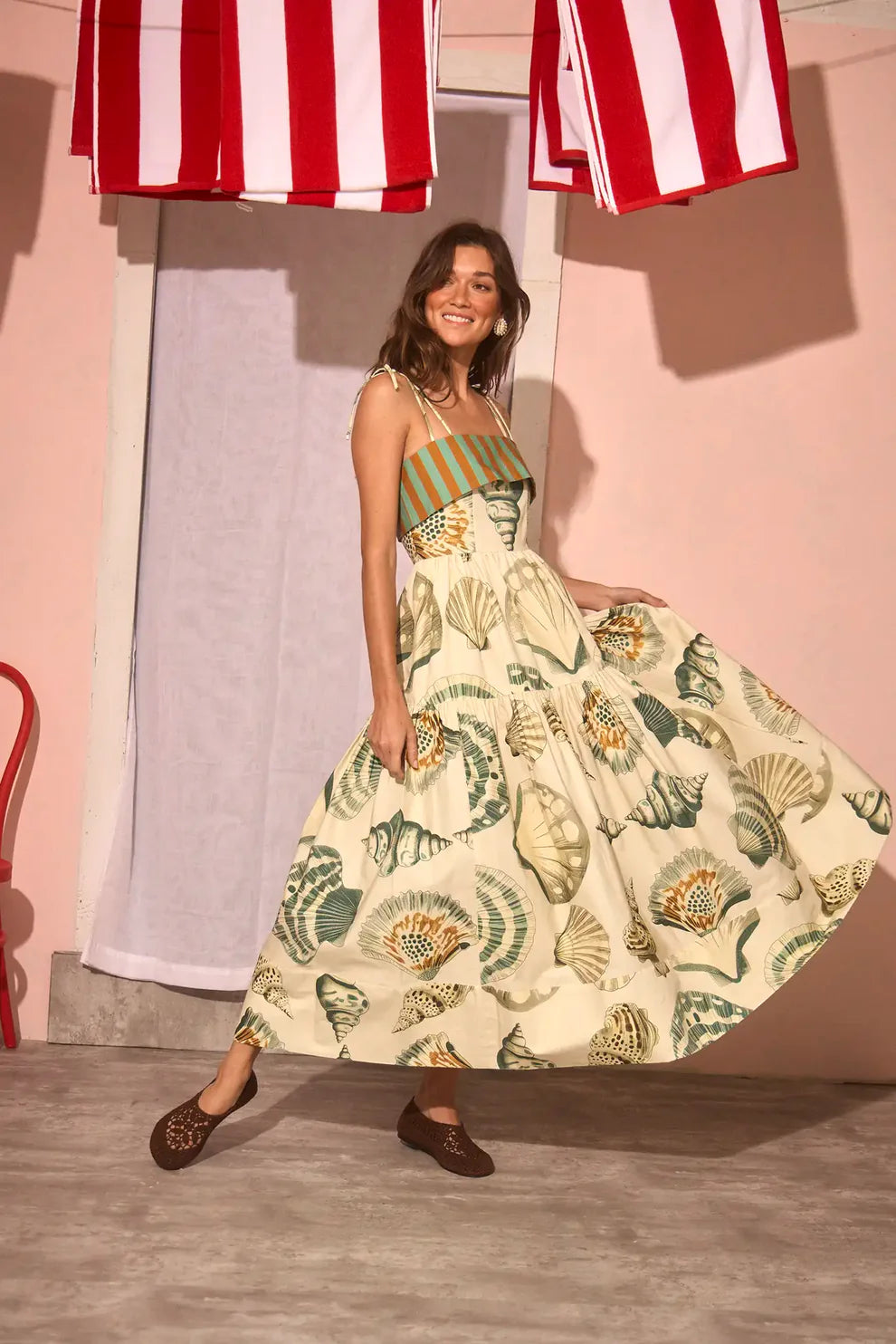 Hunter Bell Dolly Dress in Somers Shell Cream