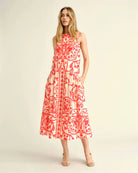 Cartolina Linda Shell Top in Faraway Print Poppy
