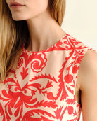 Cartolina Linda Shell Top in Faraway Print Poppy