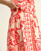 Cartolina Georgia Skirt in Faraway Print Poppy