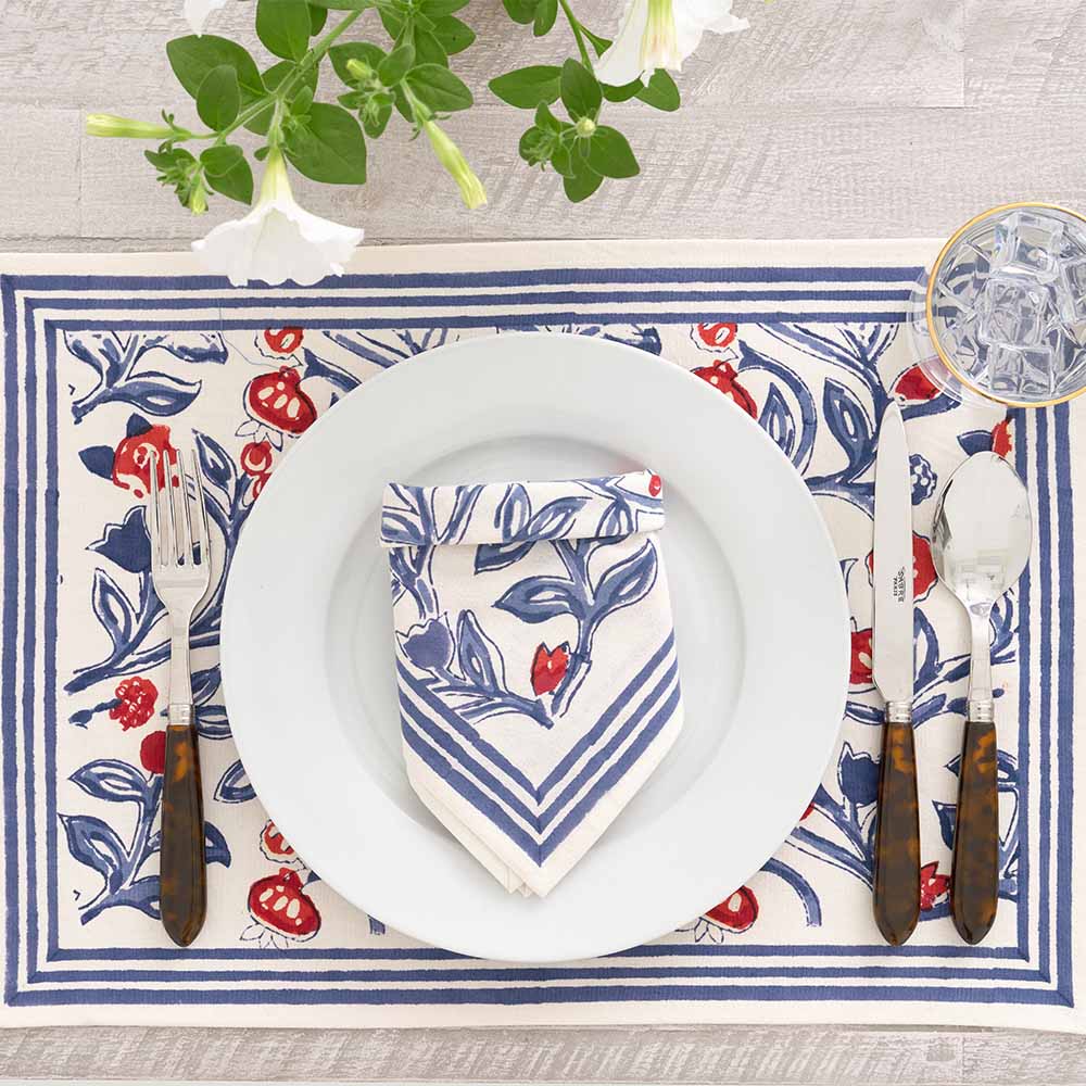 Emma Red & Blue Napkins