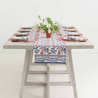 Pomegranate Emma Red & Blue Table Runner