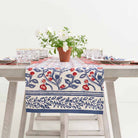 Pomegranate Emma Red & Blue Table Runner