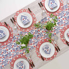 Pomegranate Emma Red & Blue Table Runner