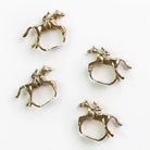Pomegranate Jockey Napkin Rings in Gold