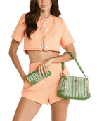 Hammitt 110 North Wallet in Dill Pickle Stripe