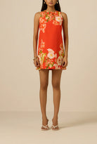 Hemant & Nandita Shift Mini Dress in Orange