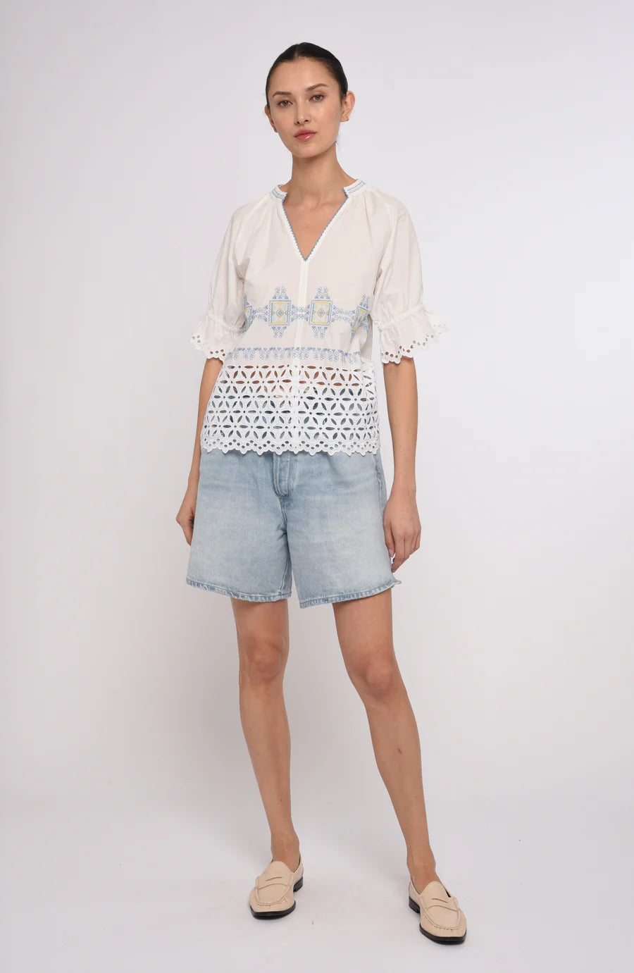 Love the Label Poet Top in Lydian Embroidery