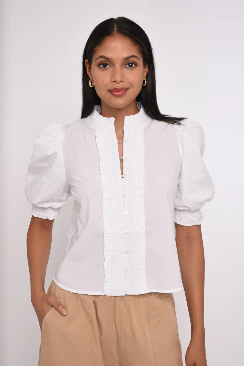 Love the Label Zinny Top in Bright White