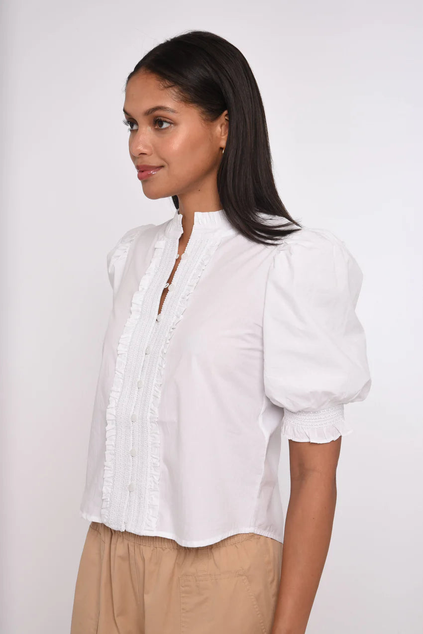 Love the Label Zinny Top in Bright White