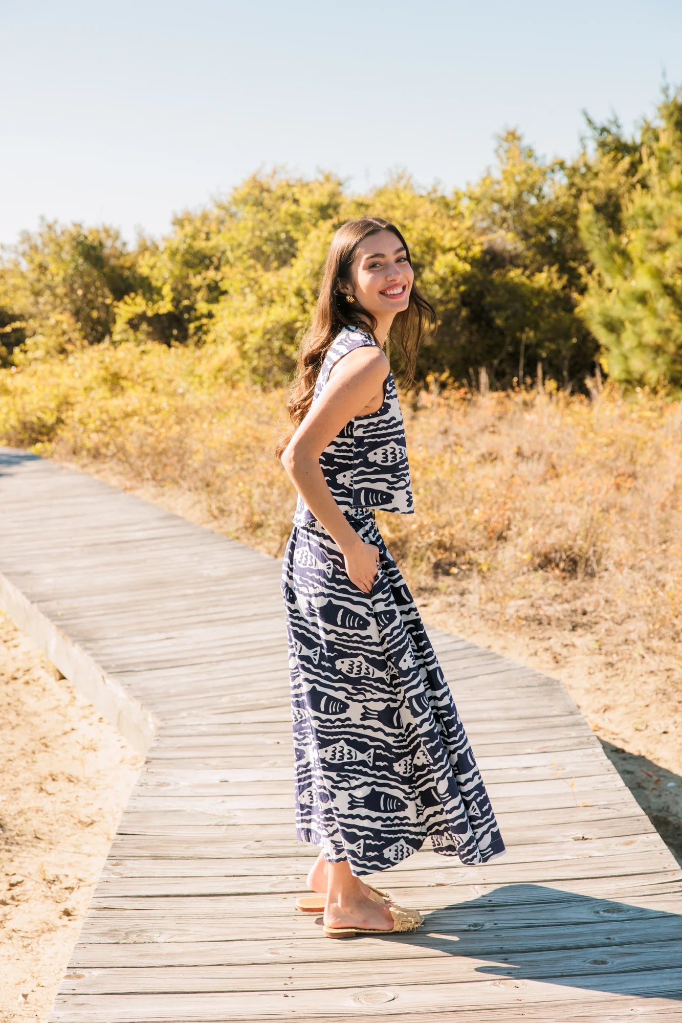Livro Pavillion Skirt in Fish Print
