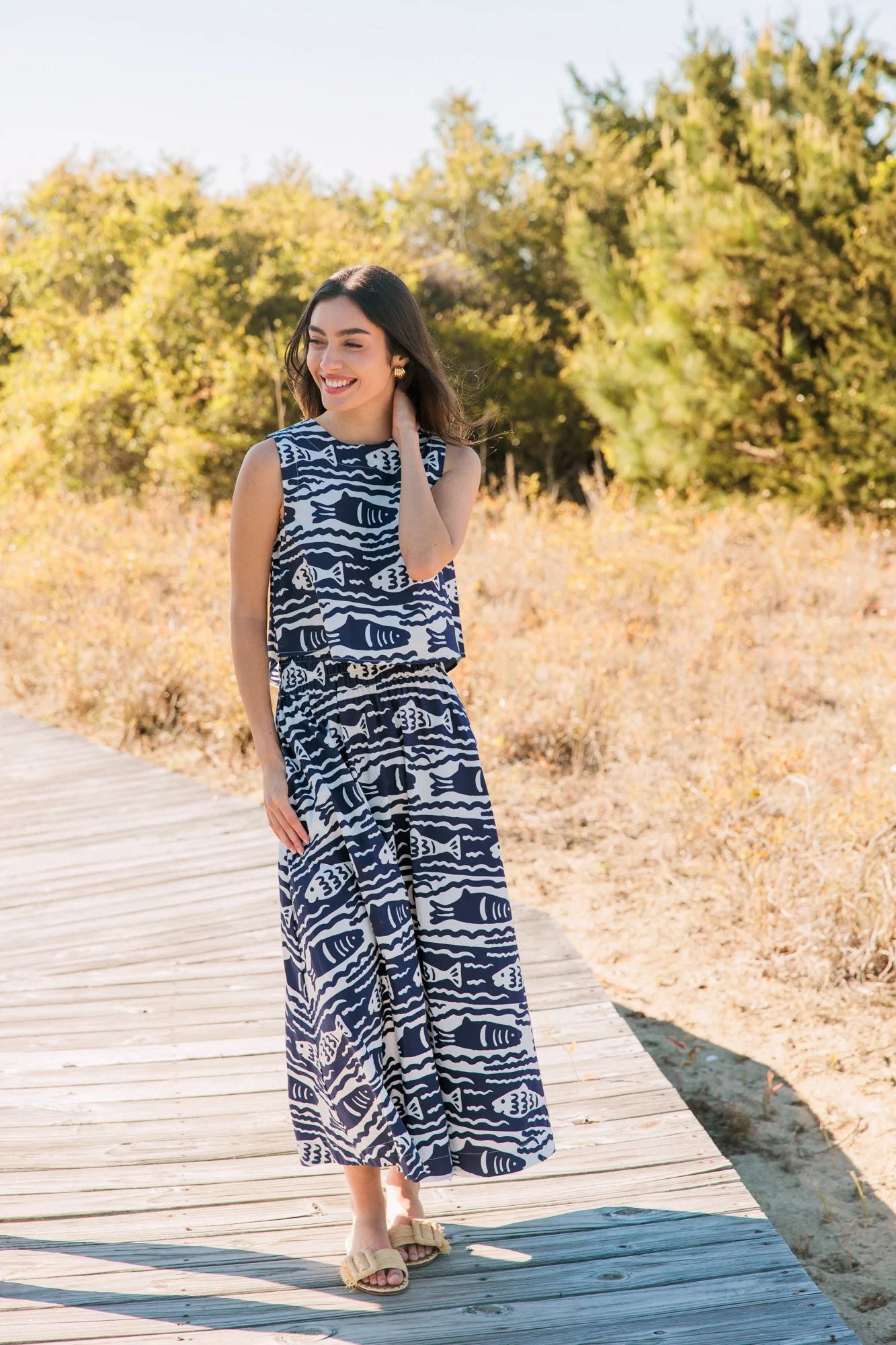 Livro Pavillion Skirt in Fish Print