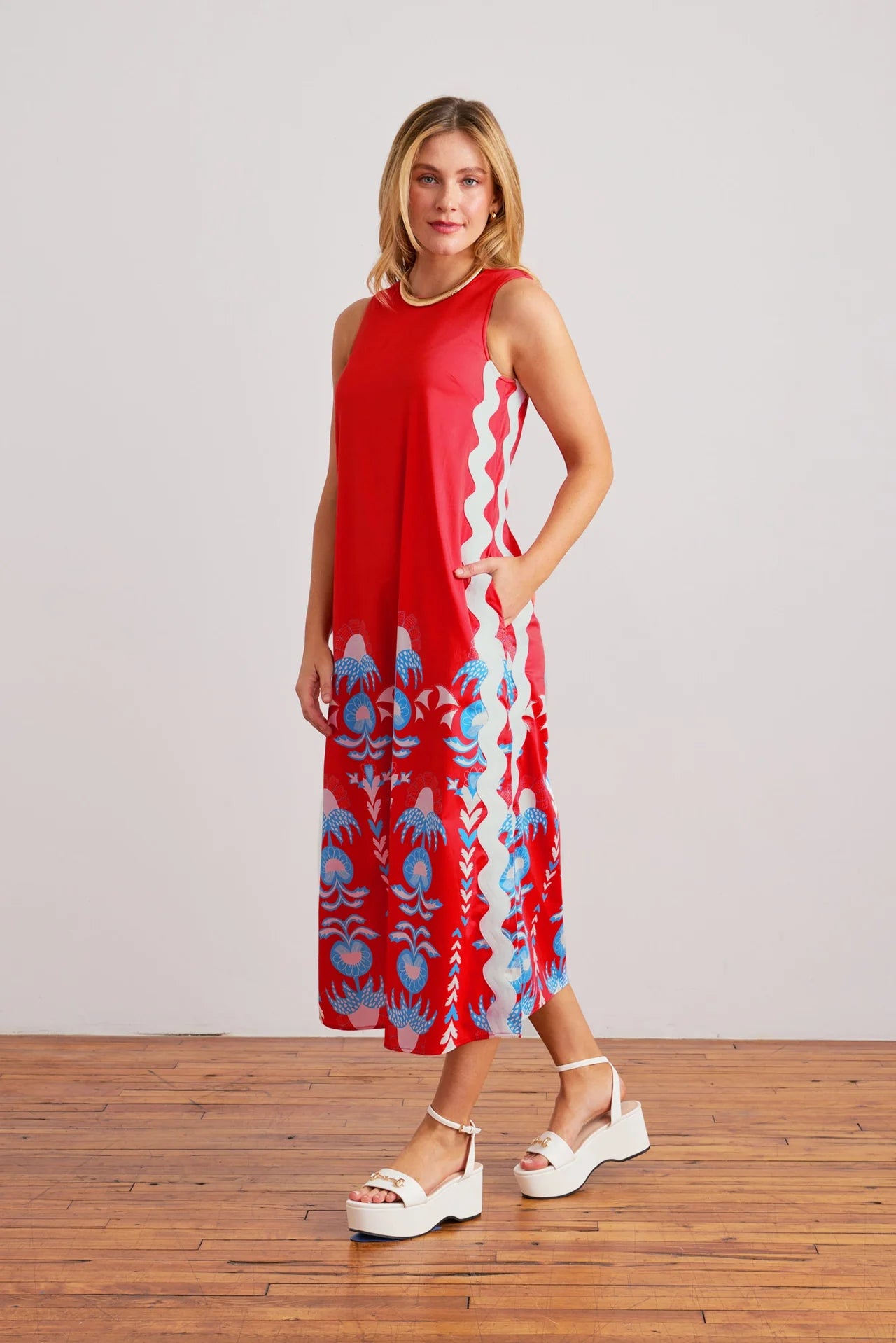 Sheridan French Marlo Dress inRed Thistle