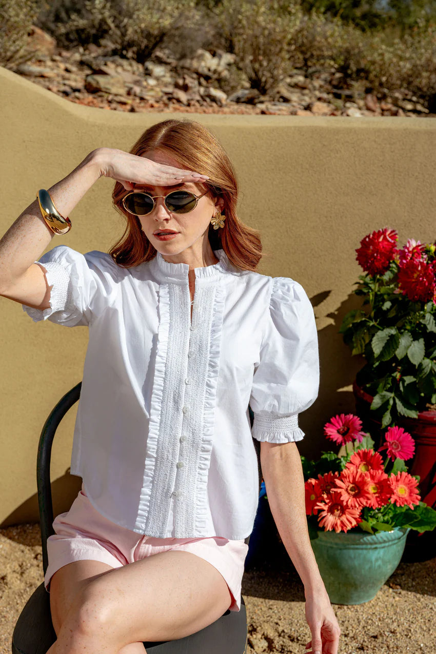 Love the Label Zinny Top in Bright White