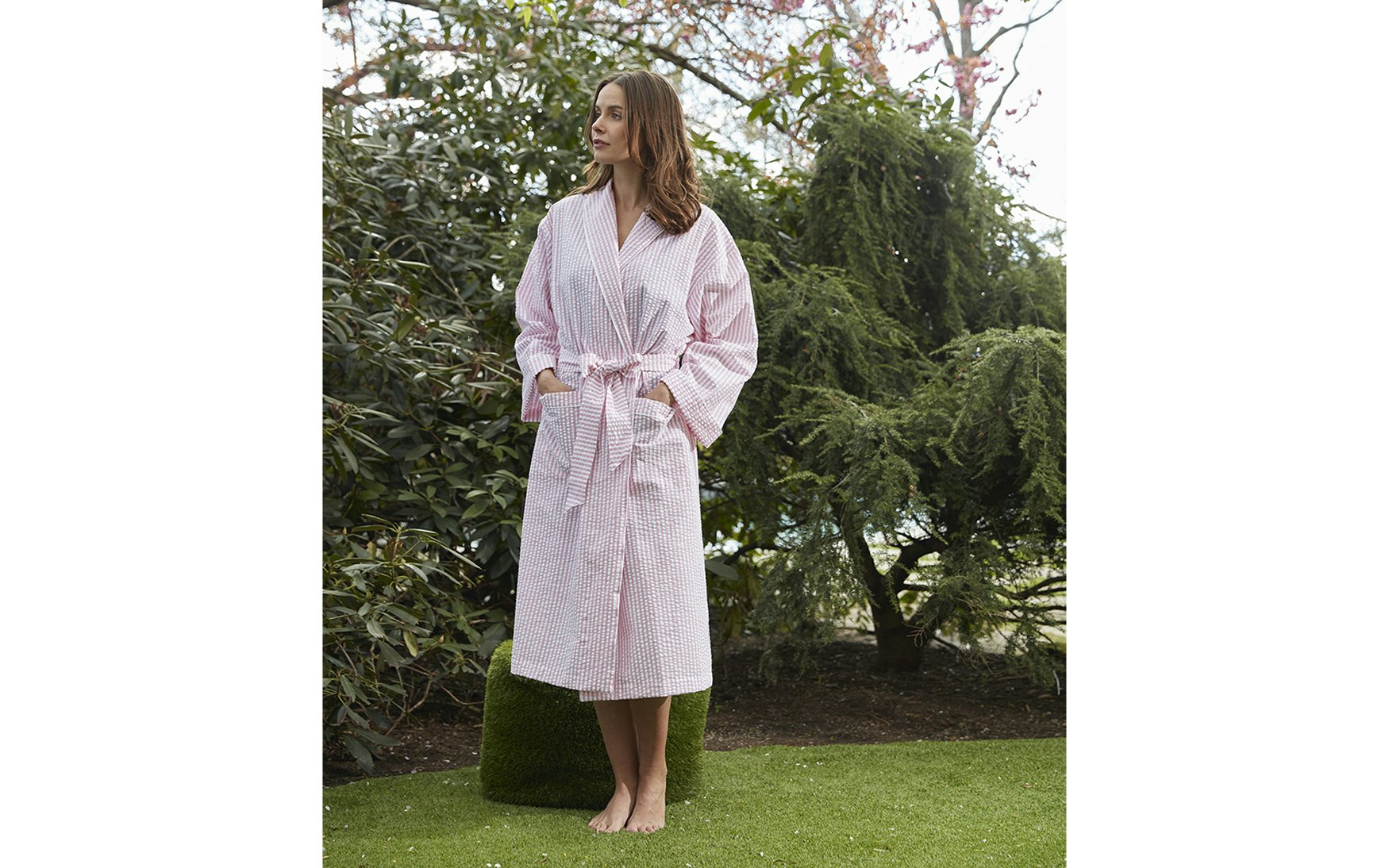 Matouk Matteo Robe in Pink