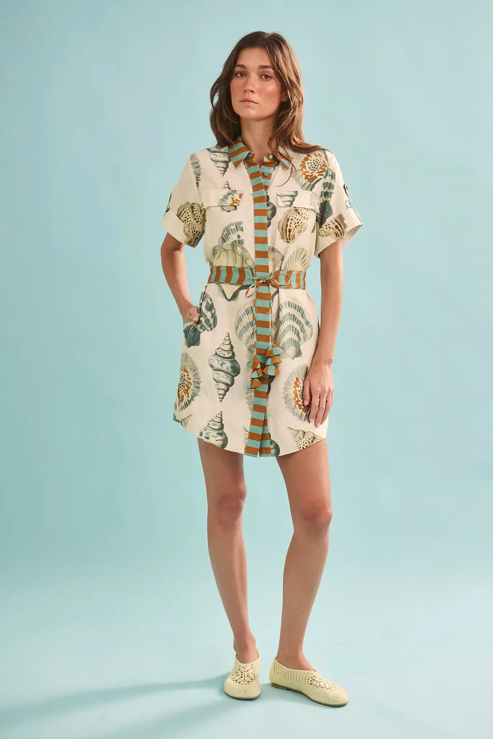 Hunter Bell Nicole Dress in Somers Shell Cream