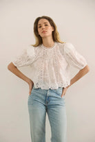 Hunter Bell Ousie Top in White