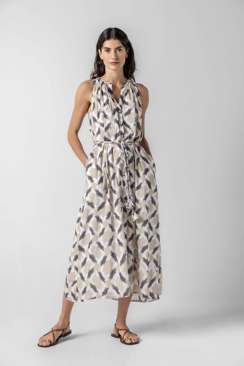 Split Neck Belted Maxi Dress – Rhodes Boutique