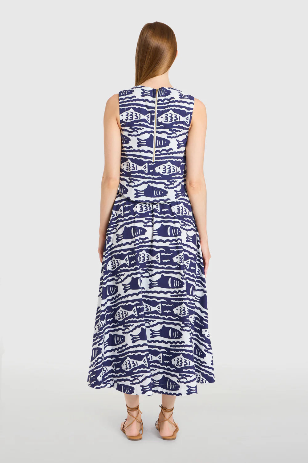 Livro Crop Top in Fish Print