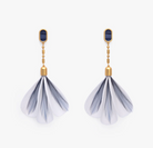 Brackish Radiance Petal Drop Earrings in Blue